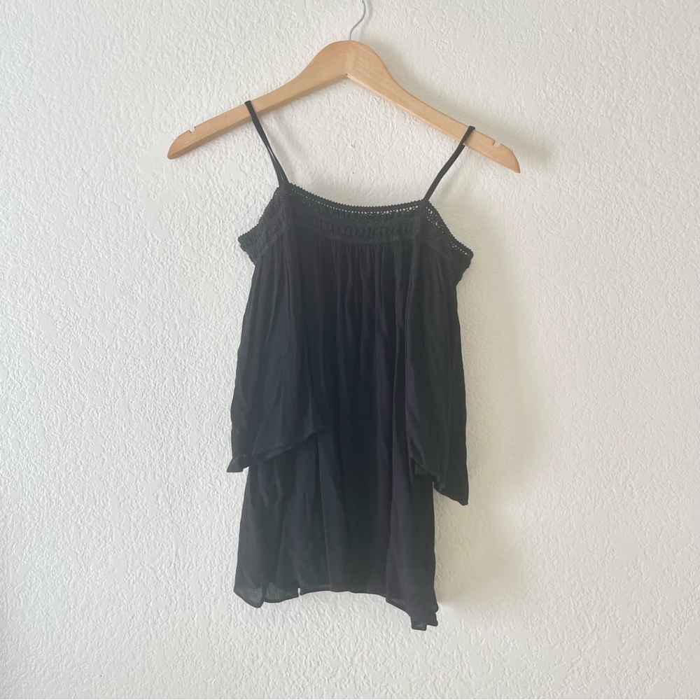 Forever 21 Black Cold Shoulder Blouse